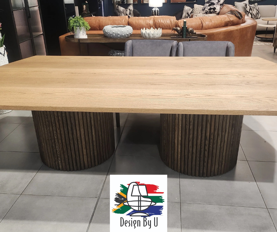 Oak slated dinning room table