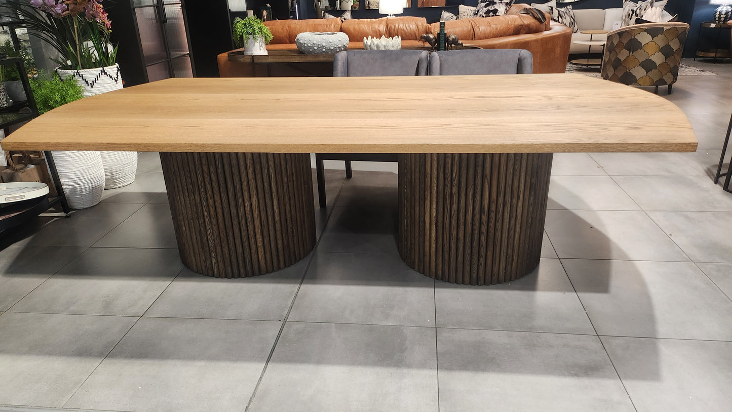 Oak slated dinning room table