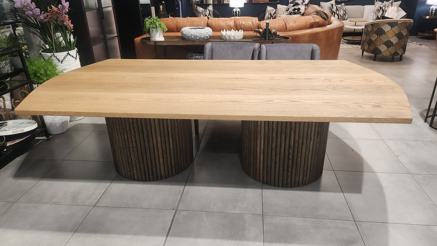 Oak slated dinning room table