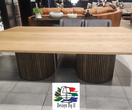 Oak slated dinning room table