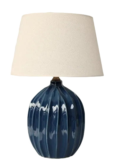 Blue shaped ceramic lamp