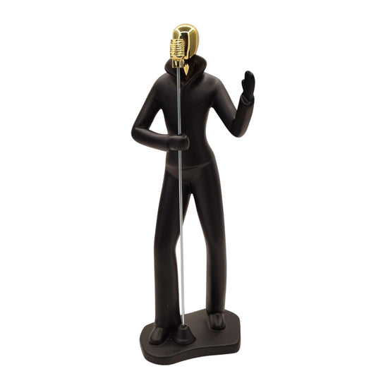 Black and gold singer