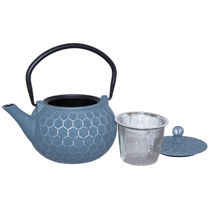 Honey comb teapot blue