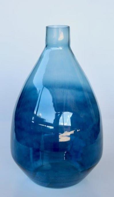 Extra large blue ombre vase