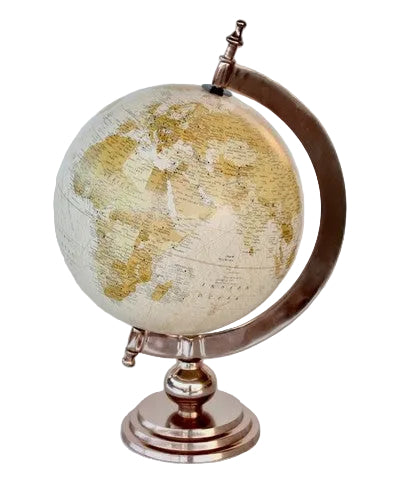 Brass world globe