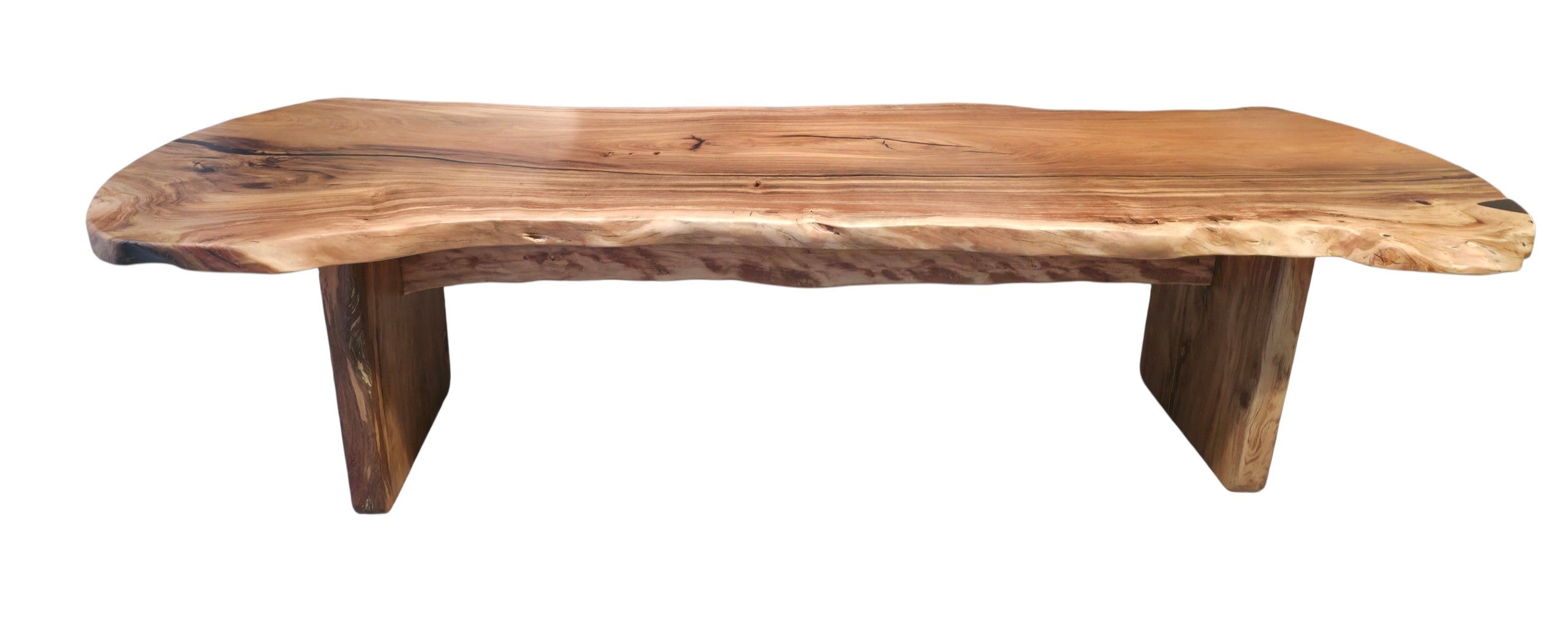Solid matumi live edge dining table
