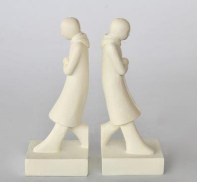 SET OF 2 OFF WHITE PEOPLE BOOKENDS