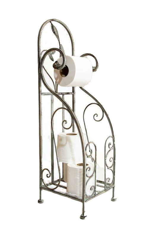 Toilet roll stand antique grey