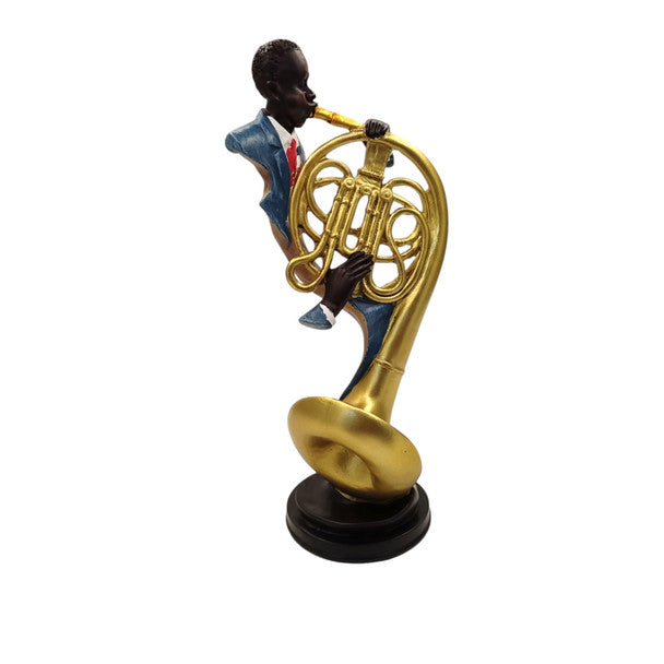 Blue suit musician