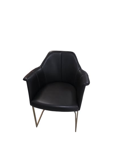 Tub chair with gold legs