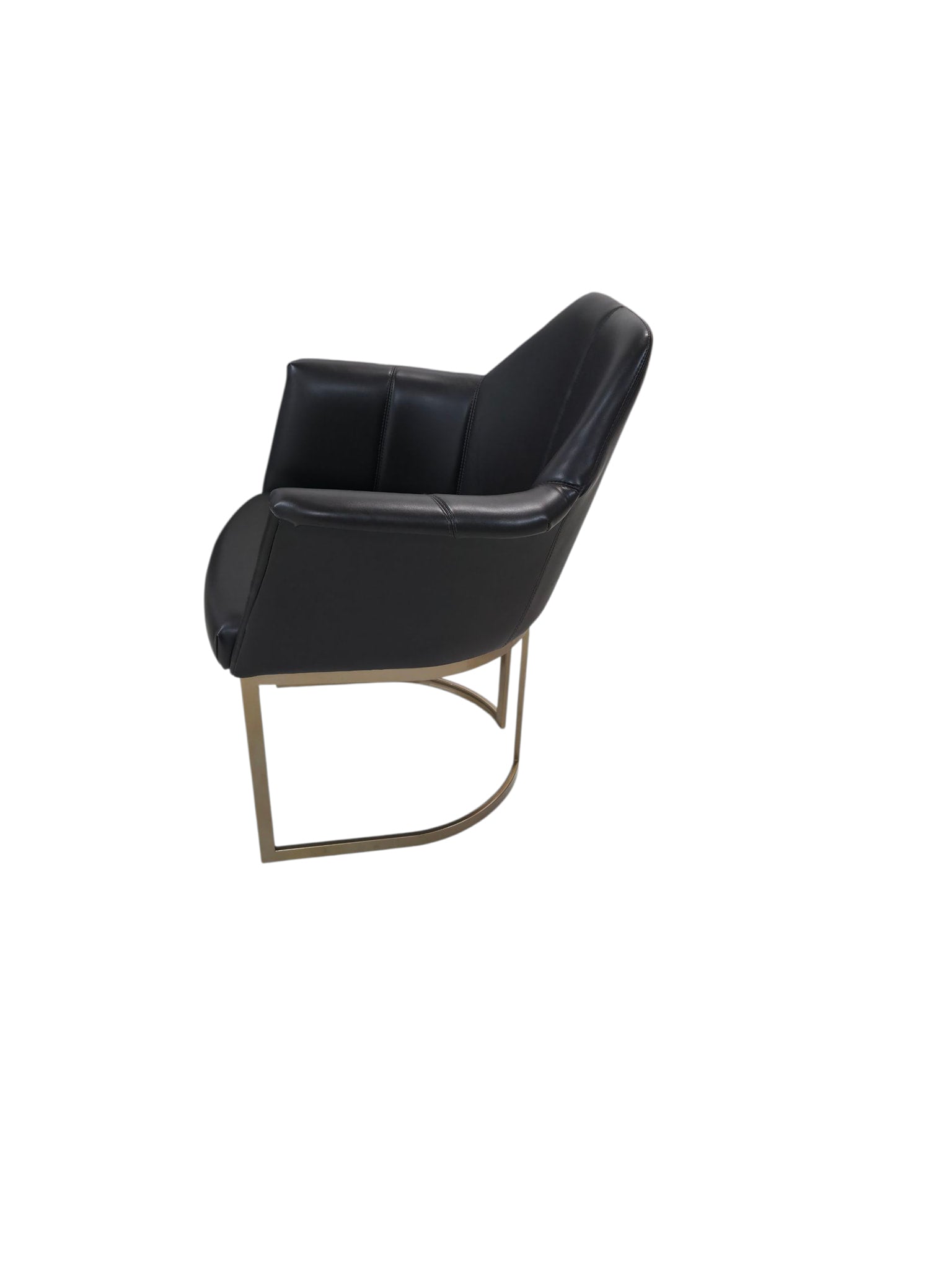 Tub chair with gold legs