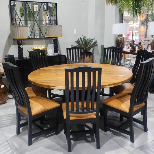 Black and brown infused dinning room table