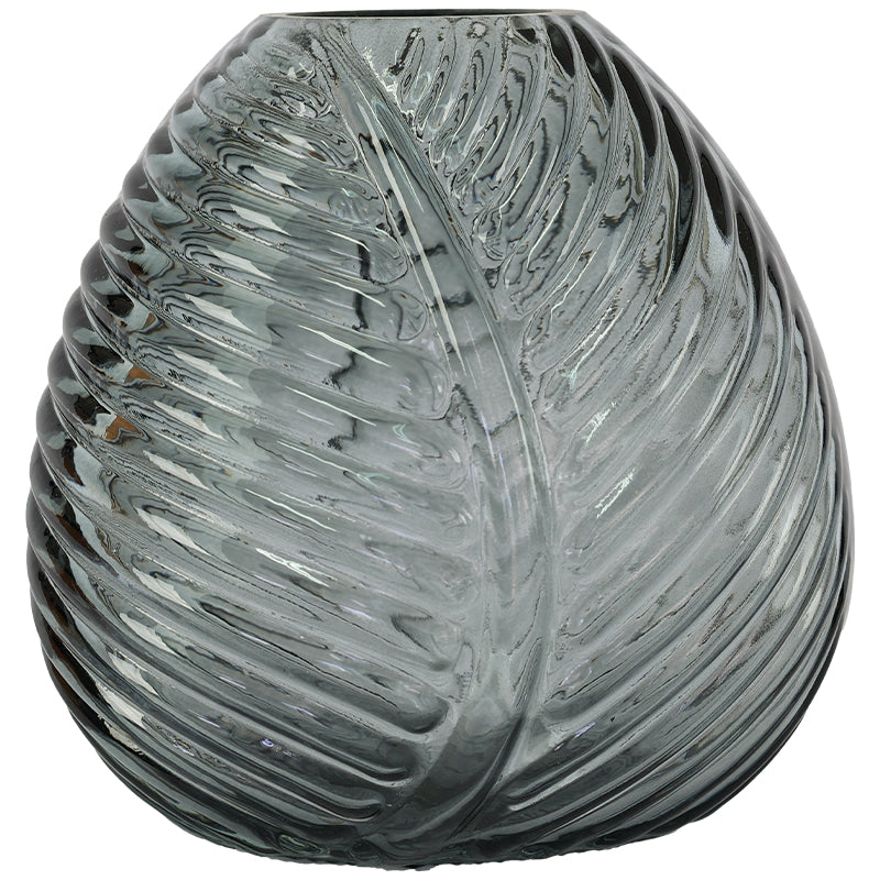Grey leaf bud vase
