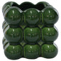 Square green bubble vase