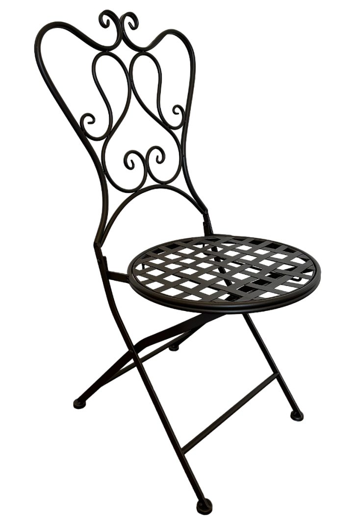 Steal weave chair black