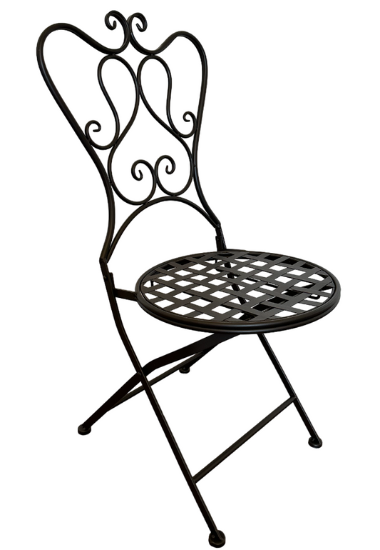 Steal weave chair black