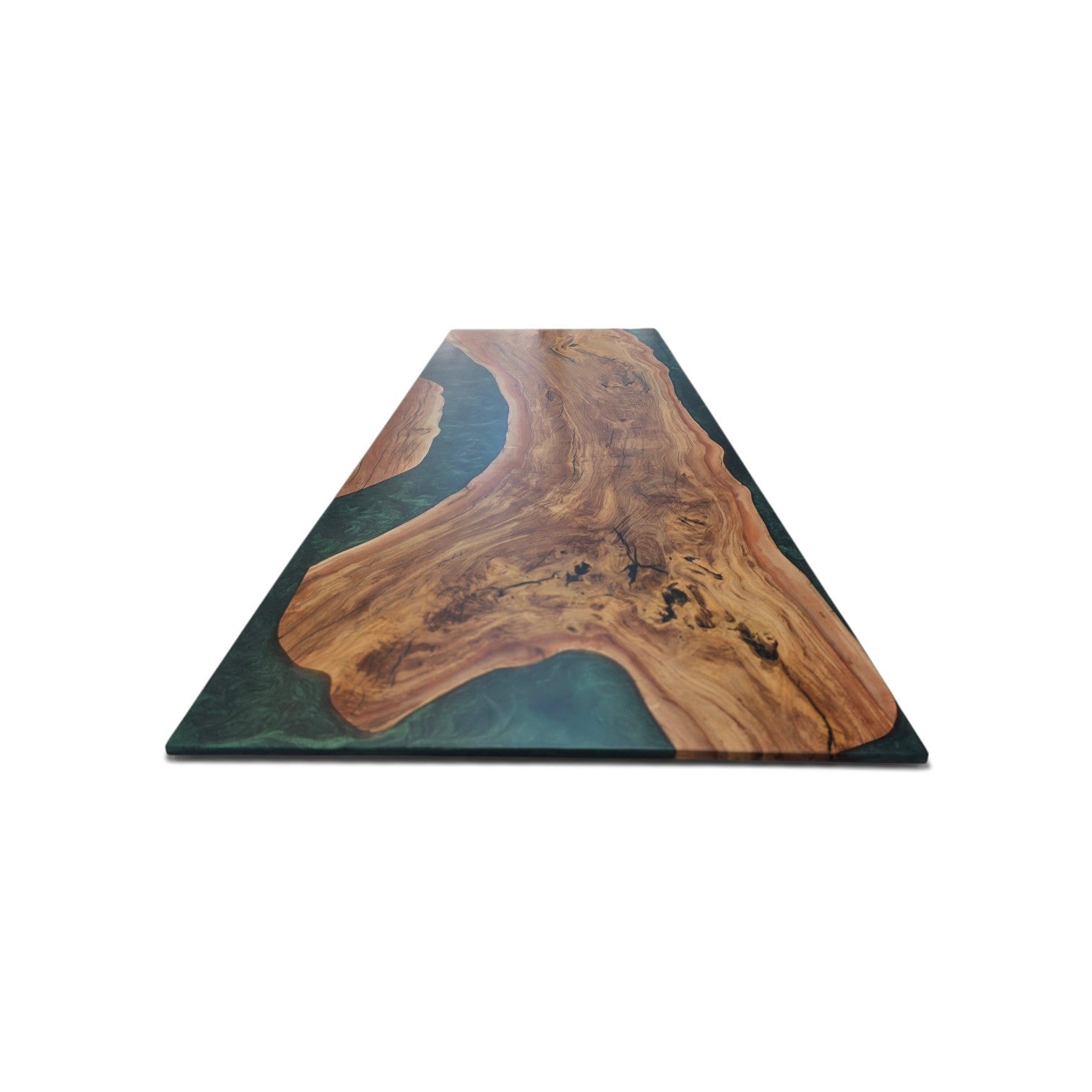 Matumi and emerald epoxy resin table