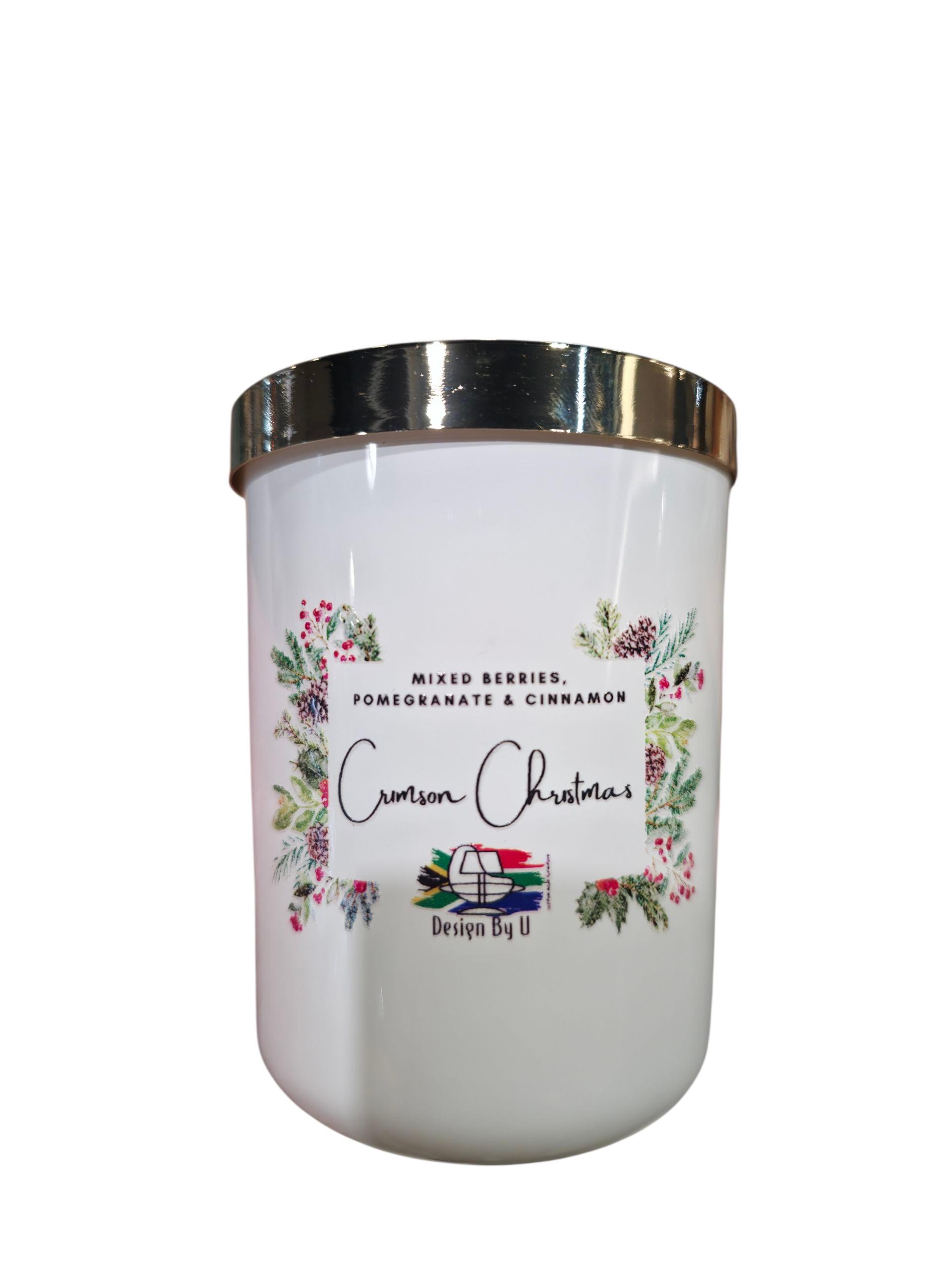 Crimson Christmas candle