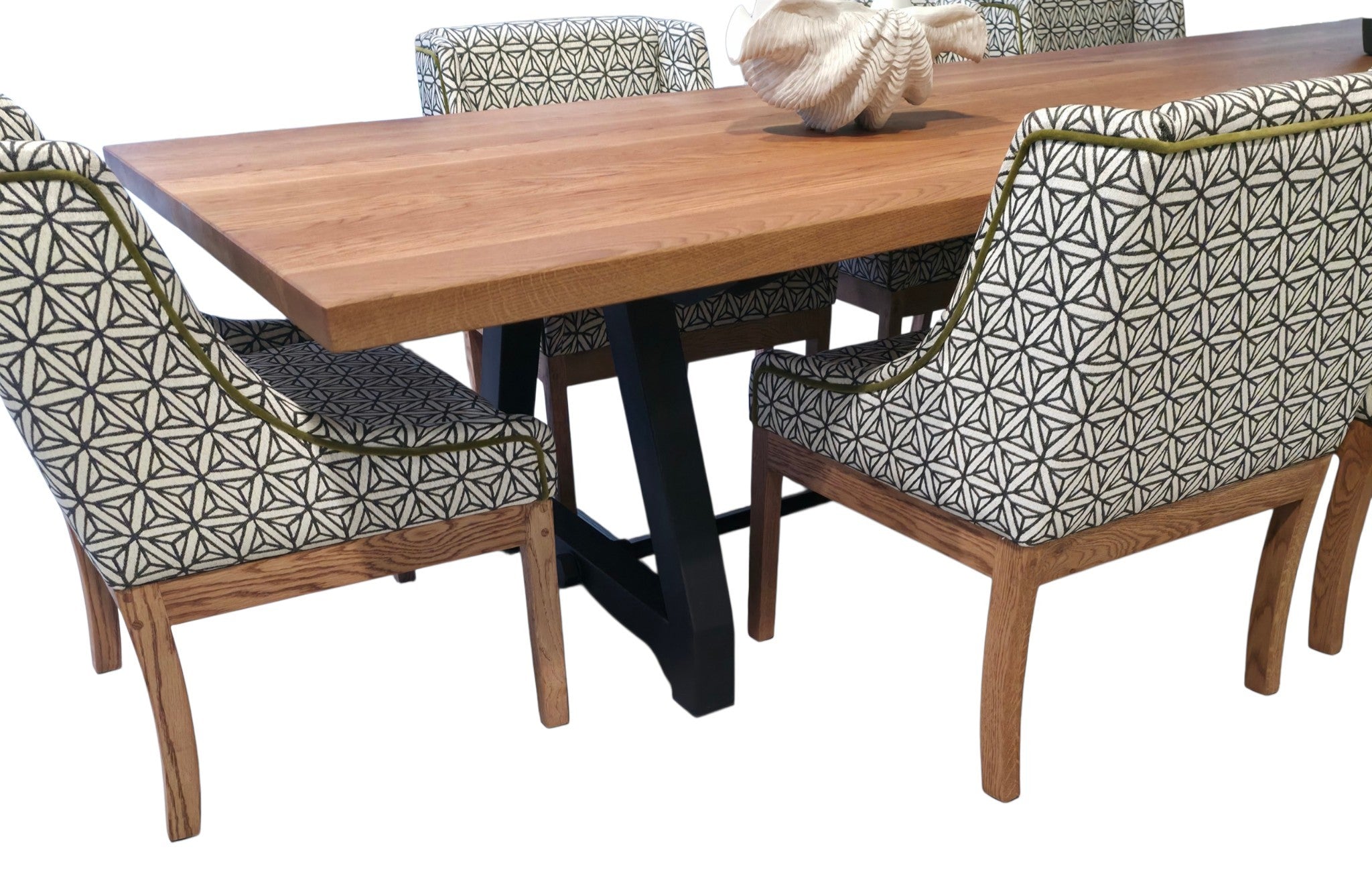 Solid oak dining room table
