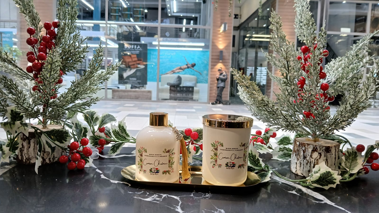 Crimson Christmas reed diffuser