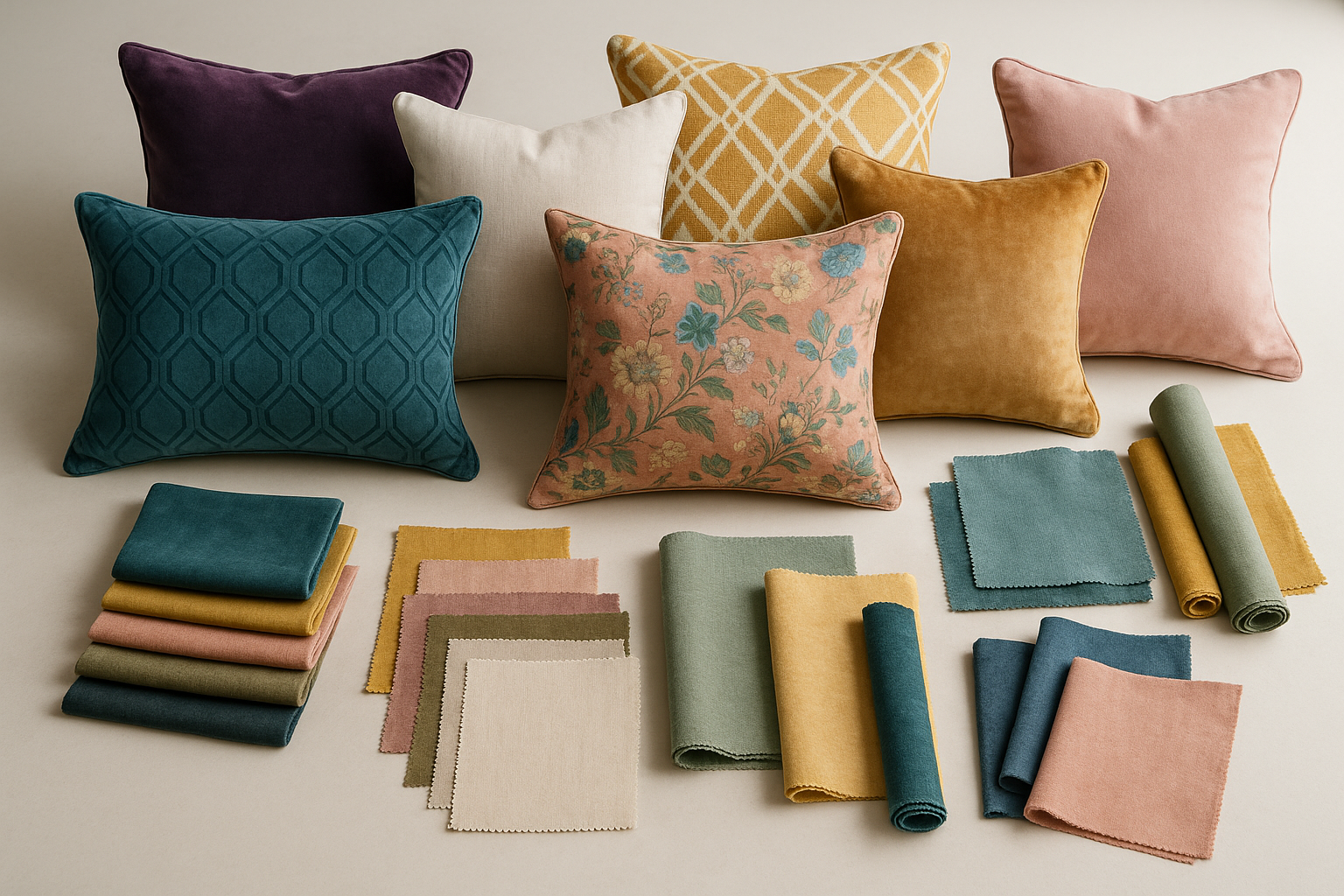 scatter cushions and fabric